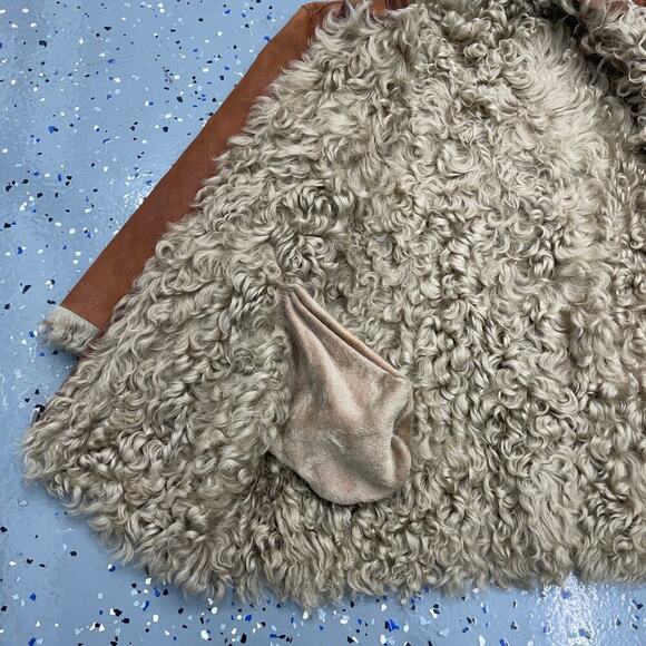 INÈS & MARÉCHAL 100% Lambskin double faced quarter sleeve coat size 36 - Picture 10 of 16